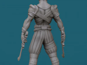 orc with two swords 3d print model 3D Print Model