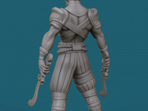 orc with two swords 3d print model 3D Принт Модель