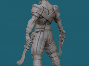 orc with two swords 3d print model 3D Принт Модель