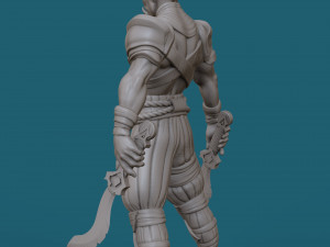 orc with two swords 3d print model 3D Принт Модель