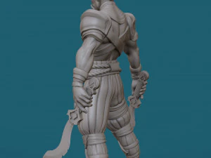 orc with two swords 3d print model 3D Print Model