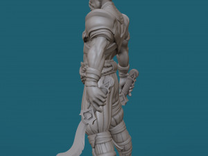 orc with two swords 3d print model 3D Принт Модель