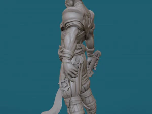 orc with two swords 3d print model 3D Print Model