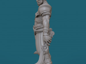 orc with two swords 3d print model 3D Принт Модель