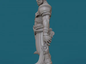 orc with two swords 3d print model 3D Print Model