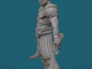 orc with two swords 3d print model 3D Print Model