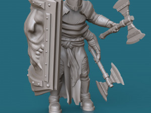 four-armed orc knight 3d print model 3D Print Model