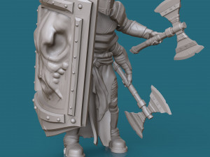 four-armed orc knight 3d print model 3D Print Model