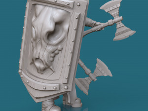 four-armed orc knight 3d print model 3D Print Model