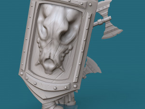 four-armed orc knight 3d print model 3D Print Model