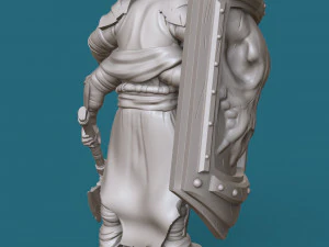 four-armed orc knight 3d print model 3D Print Model