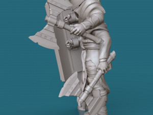 four-armed orc knight 3d print model 3D Print Model