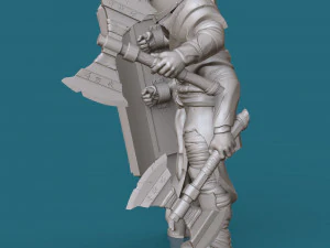 four-armed orc knight 3d print model 3D Print Model