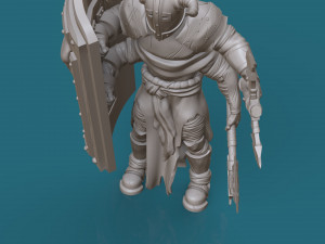 four-armed orc knight 3d print model 3D Print Model