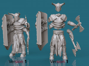 four-armed orc knight 3d print model 3D Print Model