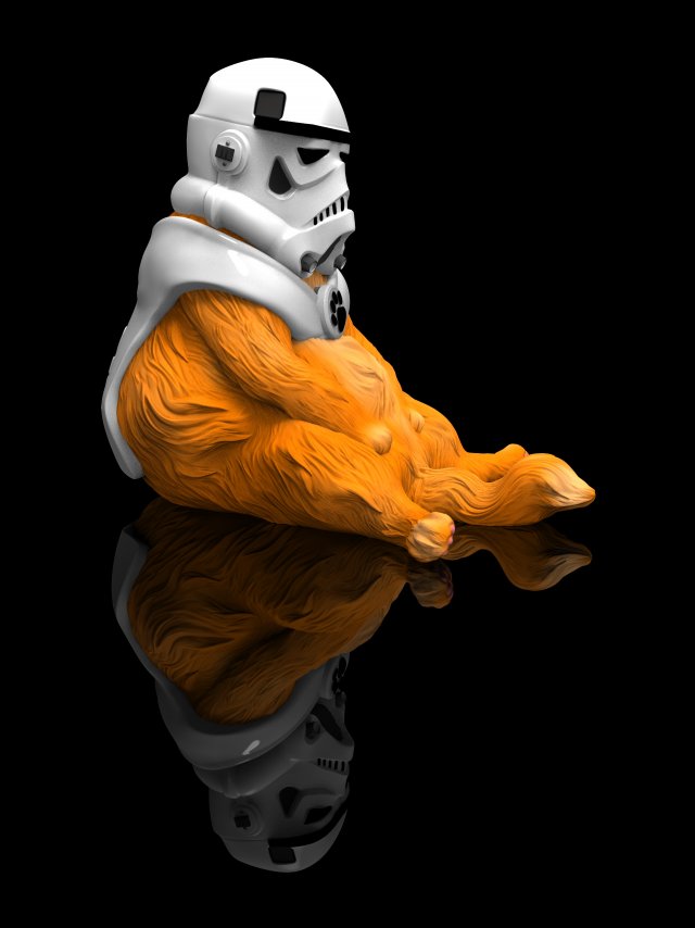 cute and chubby stormtrooper cat 3d print model 3D Принт Модель .c4d .max .obj .3ds .fbx .stl .blend 