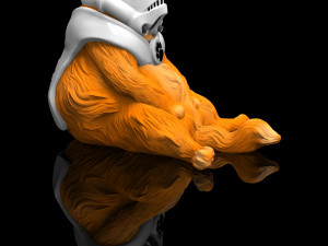 cute and chubby stormtrooper cat 3d print model Model do druku 3D