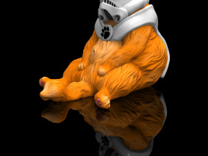 cute and chubby stormtrooper cat 3d print model 3D Принт Модель