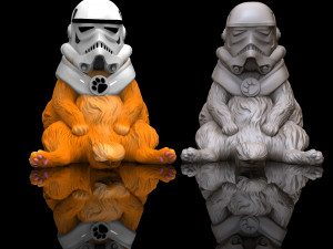 cute and chubby stormtrooper cat 3d print model 3D Принт Модель