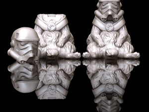 cute and chubby stormtrooper cat 3d print model 3D Принт Модель