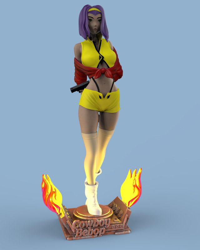 Faye valentine from cowboy bepop 3d print model 3D Print Model .c4d .max .obj .3ds .fbx .stl .blend 