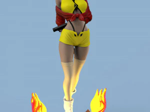 3D модель Фэй Валентайн из &laquo;Ковбой Бибоп&raquo; 3D Принт Модель