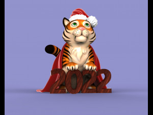cute and chubby tiger 2022 3d print model 3D Print Model