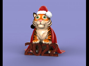 cute and chubby tiger 2022 3d print model 3D Принт Модель