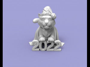 cute and chubby tiger 2022 3d print model 3D Принт Модель