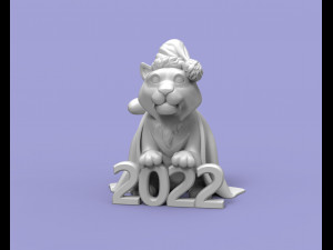 cute and chubby tiger 2022 3d print model 3D Принт Модель