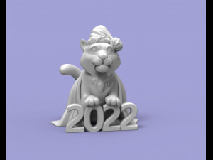 cute and chubby tiger 2022 3d print model 3D Принт Модель