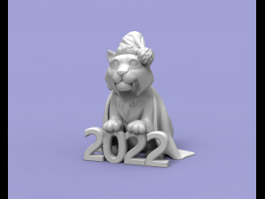 cute and chubby tiger 2022 3d print model 3D Принт Модель