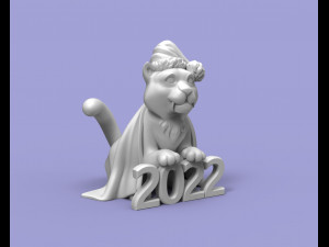 cute and chubby tiger 2022 3d print model 3D Принт Модель