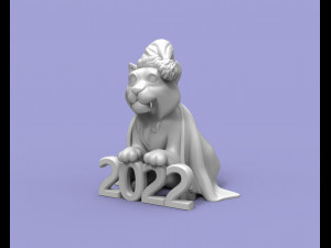 cute and chubby tiger 2022 3d print model 3D Принт Модель