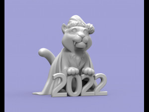 cute and chubby tiger 2022 3d print model 3D Принт Модель