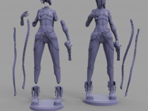 Jinx from arcane fan art 3d print model Modello di stampa 3D