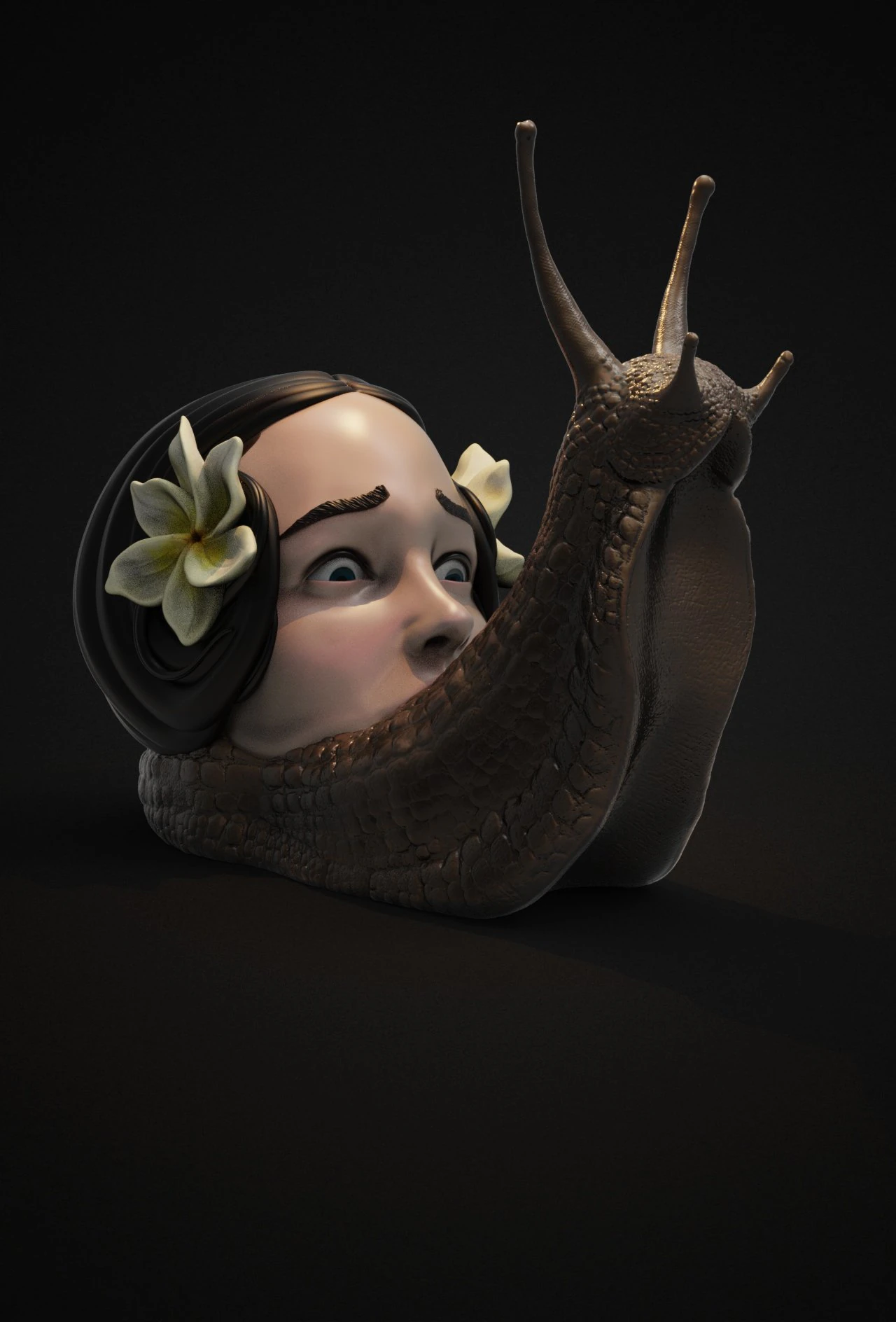 horror snail 3d print model 3D Print Model .c4d .max .obj .3ds .fbx .stl .blend