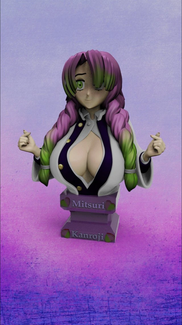Mitsuri Kanroji from Kimetsu no Yaiba 3D print model 3D Print Model .c4d .max .obj .3ds .fbx .stl .blend
