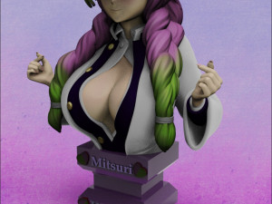 Mitsuri Kanroji from Kimetsu no Yaiba 3D print model Modello di stampa 3D