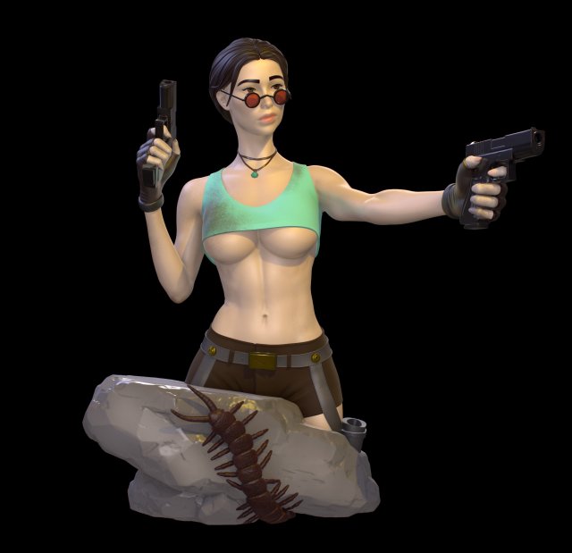 Lara Croft Tomb Raider fanart 3D print model 3D Print Model .c4d .max .obj .3ds .fbx .stl .blend