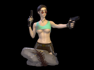 Lara Croft Tomb Raider fanart 3D print model Modelo de Impressão 3D