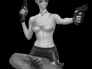 Lara Croft Tomb Raider fanart 3D print model 3D Print Model