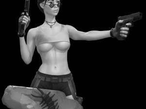 Lara Croft Tomb Raider fanart 3D print model 3D Print Model