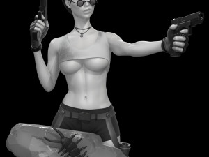 Lara Croft Tomb Raider fanart 3D print model 3D Print Model