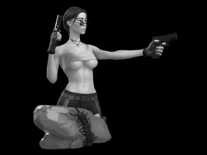 Lara Croft Tomb Raider fanart 3D print model 3D Print Model
