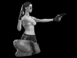 Lara Croft Tomb Raider fanart 3D print model 3D Print Model