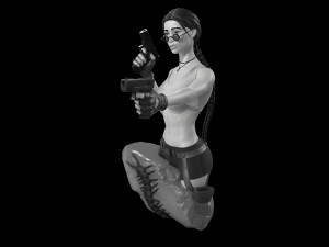 Lara Croft Tomb Raider fanart 3D print model 3D Print Model