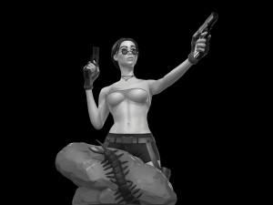 Lara Croft Tomb Raider fanart 3D print model 3D Print Model