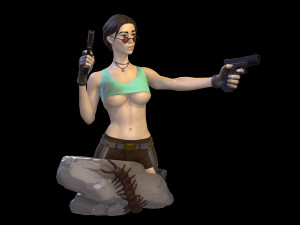 Lara Croft Tomb Raider fanart 3D print model 3D Print Model