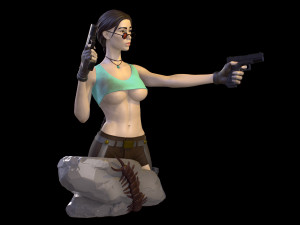 Lara Croft Tomb Raider fanart 3D print model 3D Print Model
